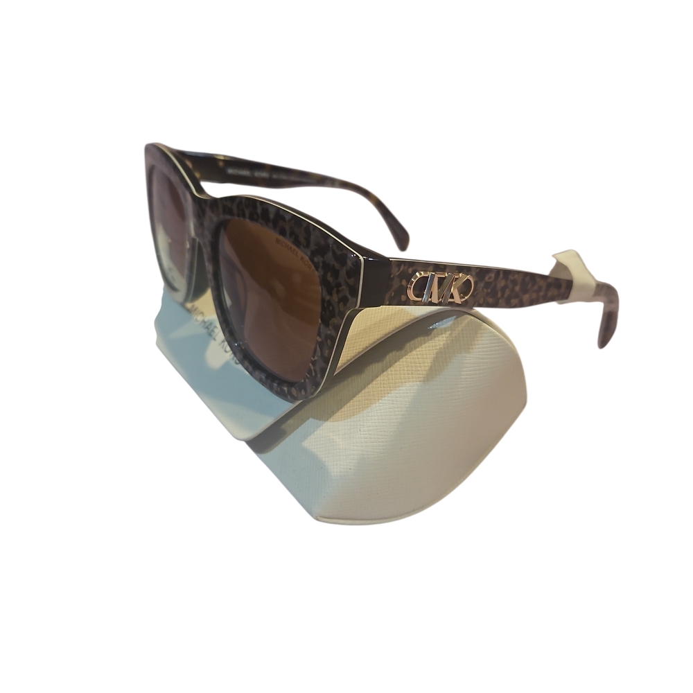 Michael Kors Woman Empire Square 2193U Authentic Leopard Print Sunglasses - Picture 11 of 13